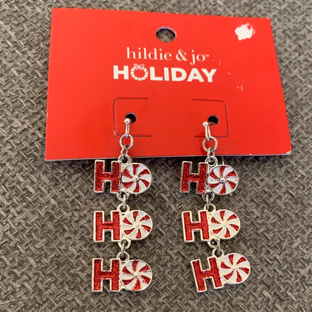 Hildie & Jo Ho Ho Ho Christmas Holiday Earrings Jewelry